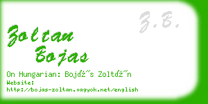 zoltan bojas business card